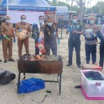 Suasana acara pemusnahan barang bukti dari 22 perkara. (foto : Candra)