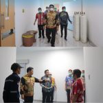 Bupati Barito Utara H. Shalahuddin, S.T., M.T., bersama Wakil Bupati Felix Sonadie Y. Tingan, A.Md., saat meninjau progres renovasi Rumah Sakit Umum Daerah (RSUD) Muara Teweh.